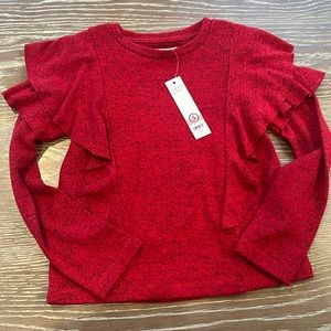 New red super soft sweater
